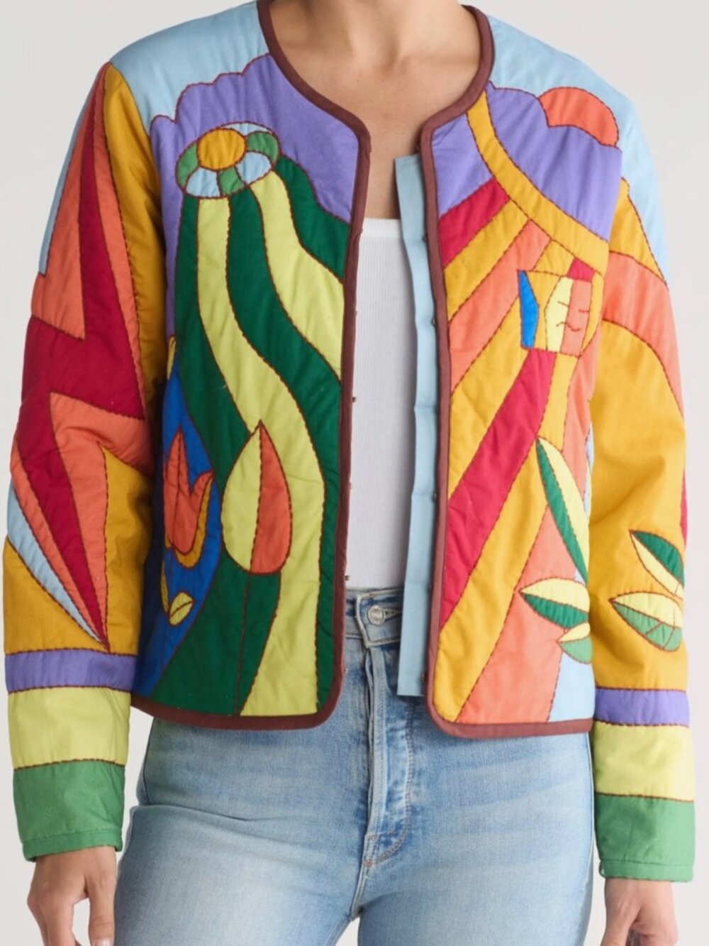 MOTHER Patchwork Quilted "eye on the prize" Jacket - NWT - Picture 2 of 8